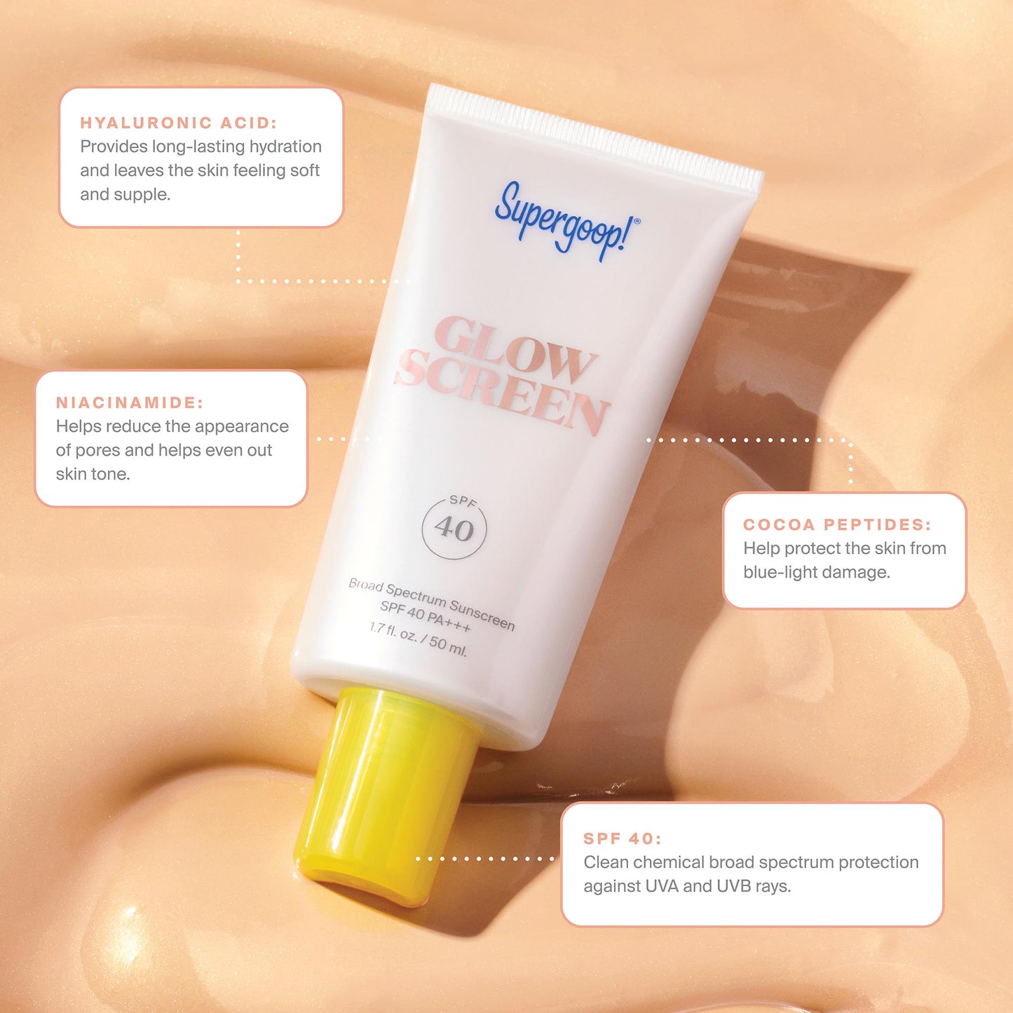 Glowscreen Sunscreen with Hyaluronic Acid + Niacinamide